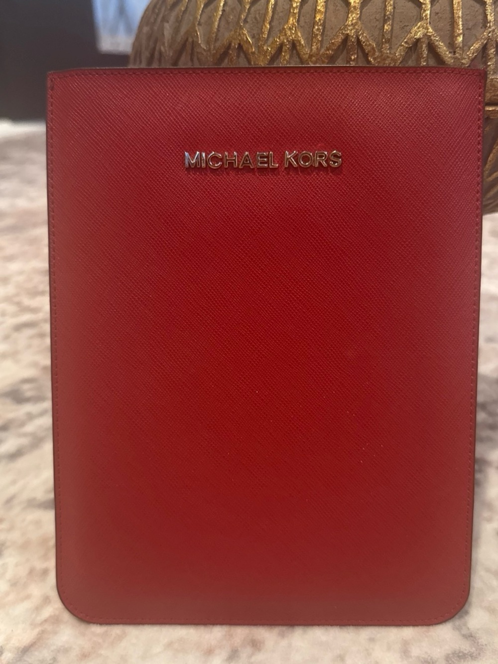 Michael Kors Red Saffiano Leather iPad Air slip cover